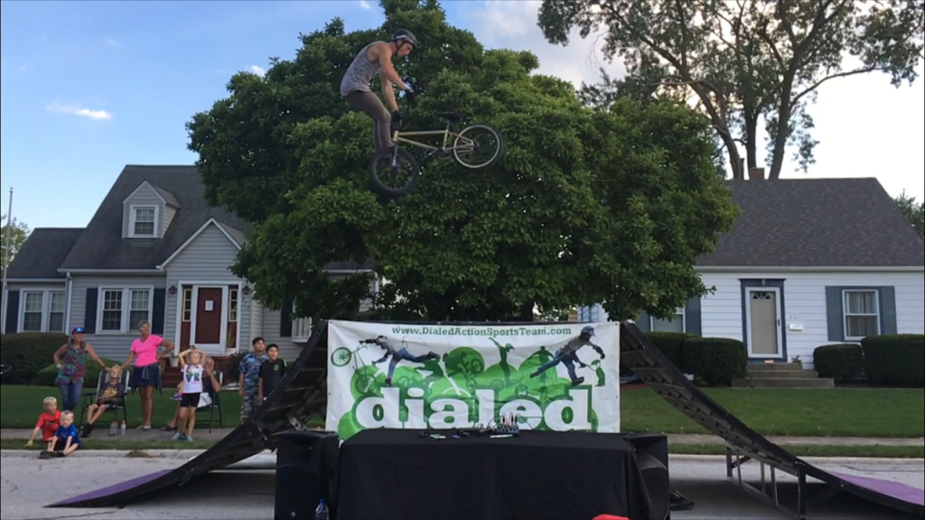 Bike stunt show featured at the annual Independence Day celebration at Veterans Park