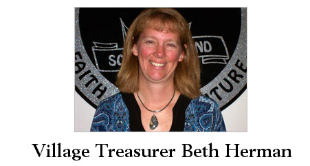 Village Treasurer Beth Herman