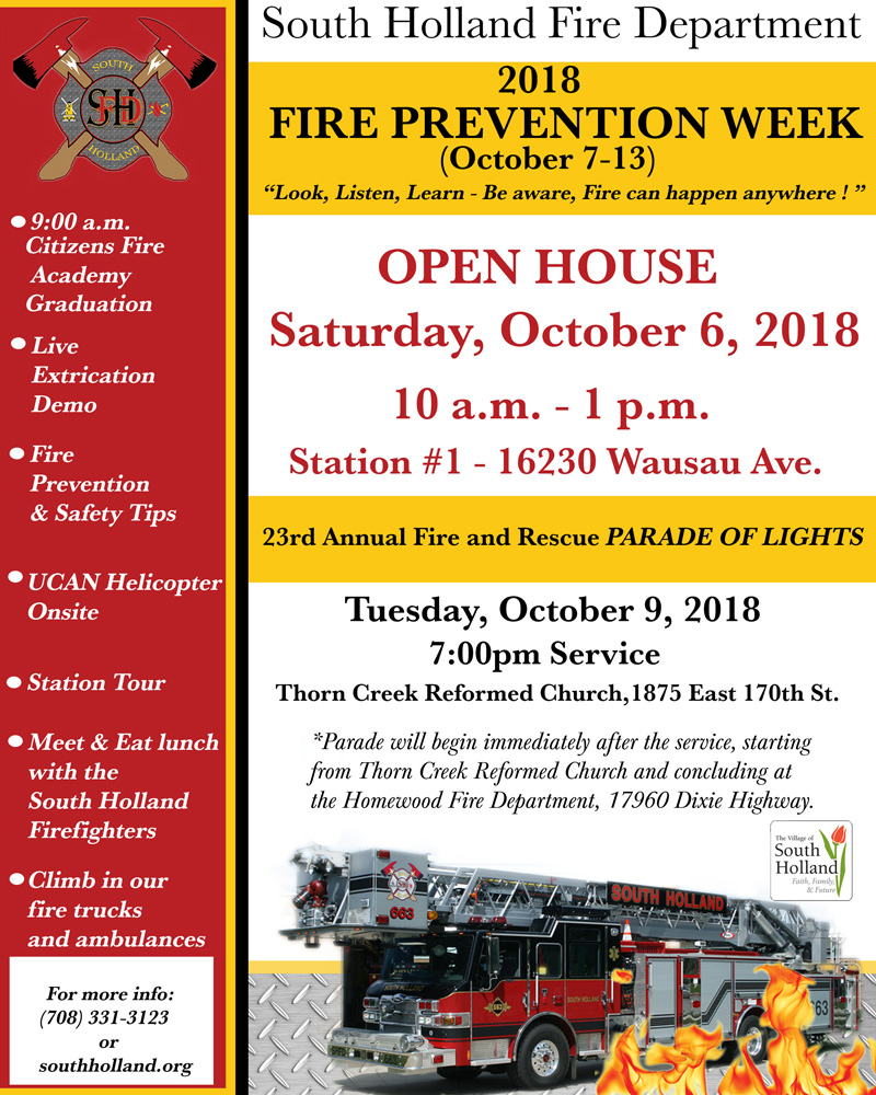 2018 SHFD Fire Prevention Week Flyer sm