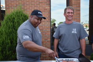 Police officers grilled hotdogs, played games and even danced alongside residents.